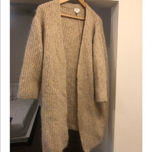 Club Monaco Chunky Sweater Cardigan Beige